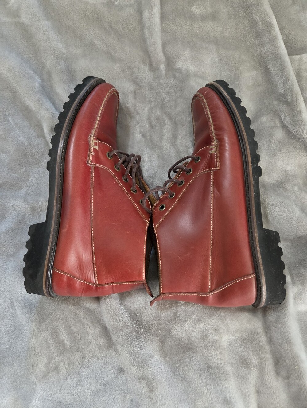 Vintage Orvis Mock-toe Leather Chukka Boots. Made In Brazil - Picture 7 of 13
